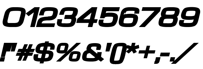 Waukegan LDO Extended Black Oblique Font OTHER CHARS