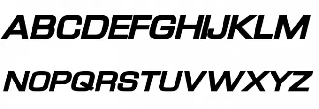 Waukegan LDO Extended Black Oblique Schriftart Groß
