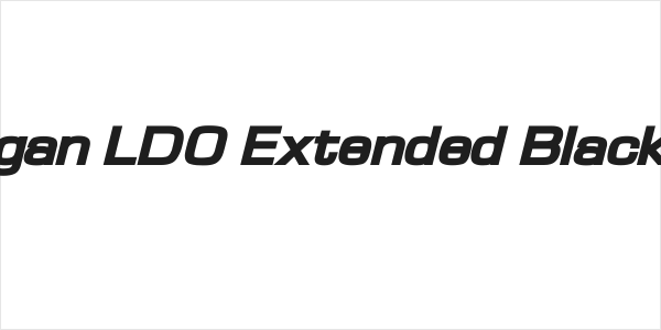 Waukegan LDO Extended Black Oblique Logo