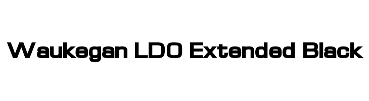 Waukegan LDO Extended Black Font