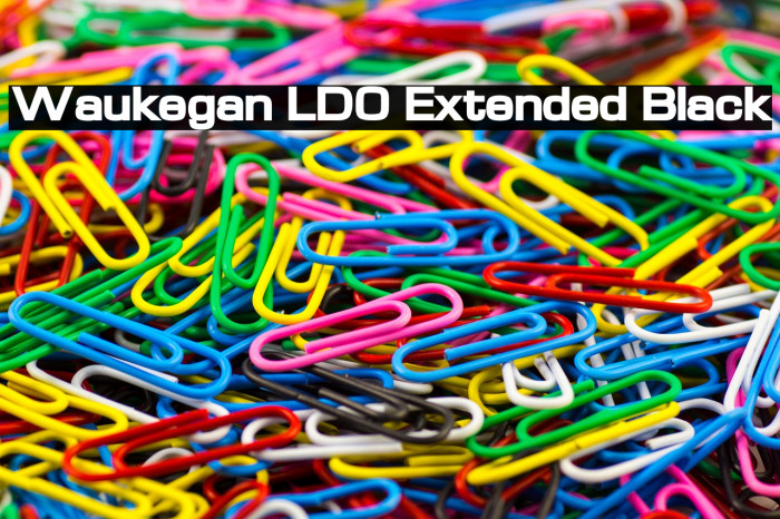 Waukegan LDO Extended Black Font examples