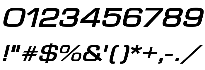 Waukegan LDO Extended Bold Oblique Font OTHER CHARS