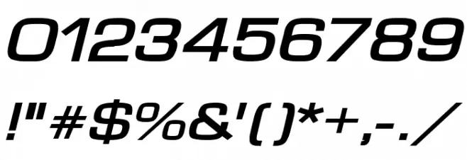Waukegan LDO Extended Bold Oblique Font OTHER CHARS