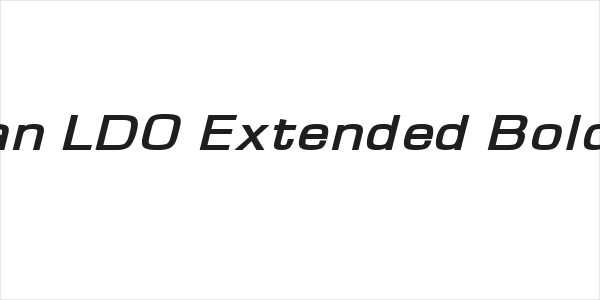 Waukegan LDO Extended Bold Oblique Logo