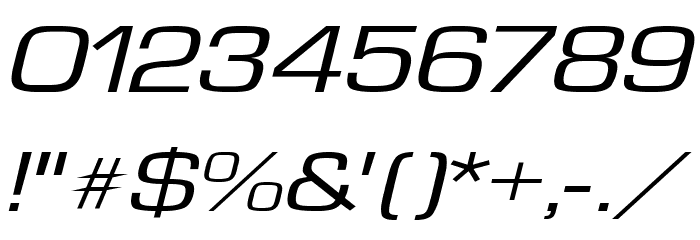 Waukegan LDO Extended Oblique Font OTHER CHARS
