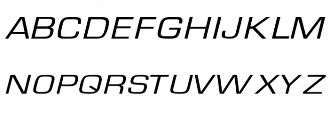 Waukegan LDO Extended Oblique フォント 大文字