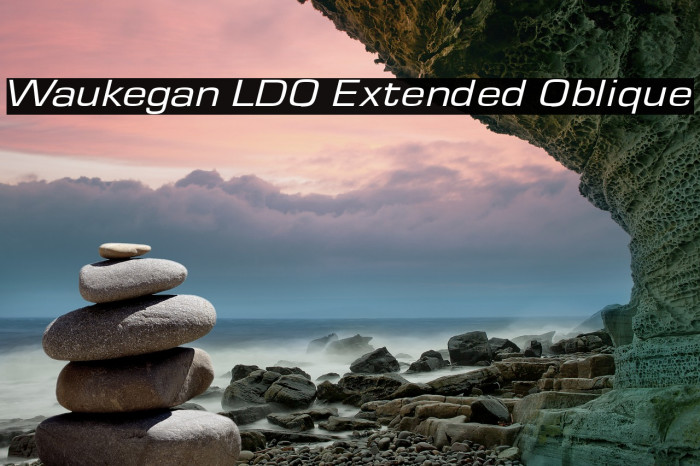 Waukegan LDO Extended Oblique Font examples