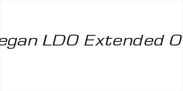 Waukegan LDO Extended Oblique Logo