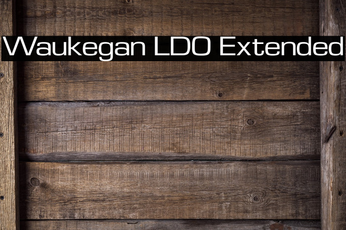 Waukegan LDO Extended Font examples