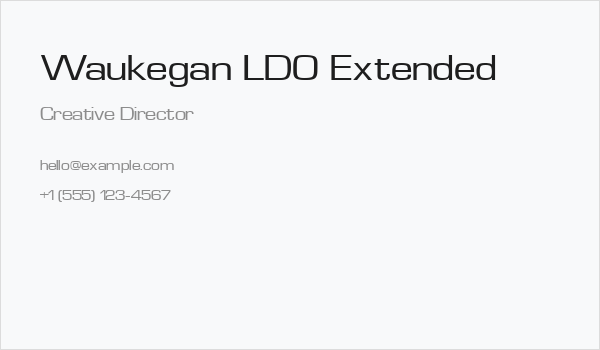 Waukegan LDO Extended Business Card