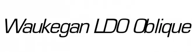 Waukegan LDO Oblique  les polices de caractères gratuit tlcharger