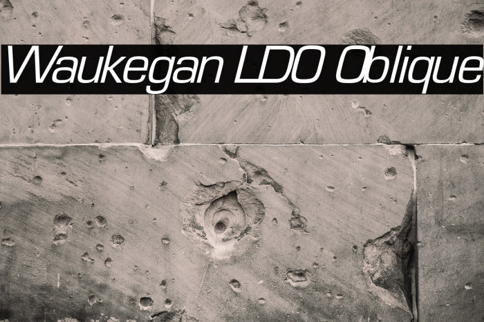 Waukegan LDO Oblique Font examples