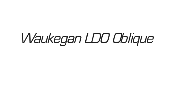 Waukegan LDO Oblique Logo