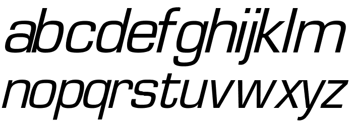 Waukegan LDO Oblique Font LOWERCASE