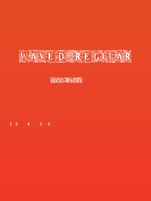 WavEd Regular Poster