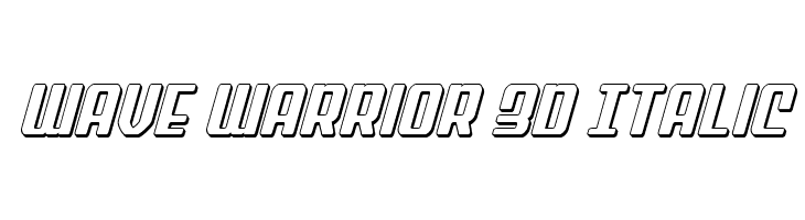 Wave Warrior 3D Italic  baixar fontes gratis