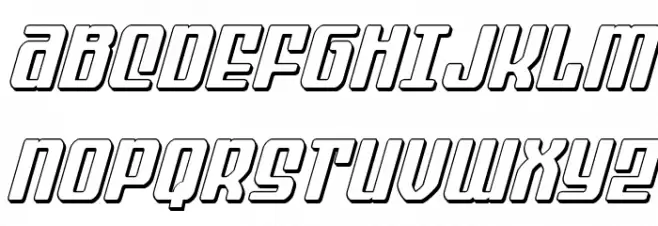 Wave Warrior 3D Italic Fuentes MAYÚSCULAS