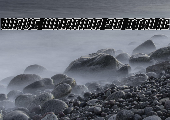 Wave Warrior 3D Italic Example 1