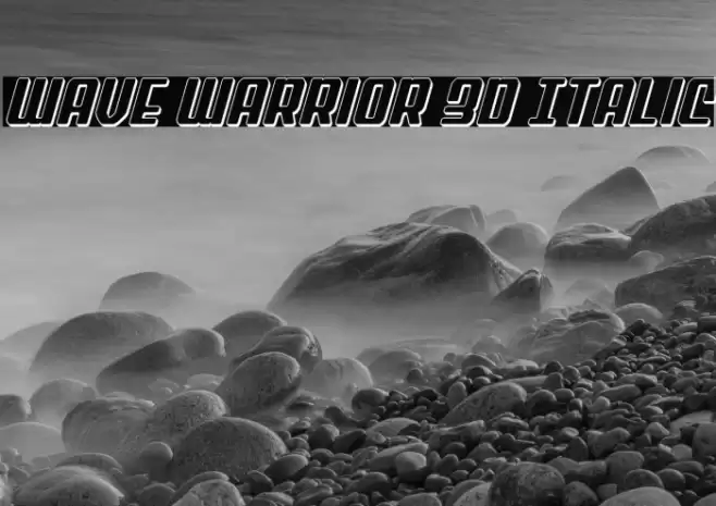 Wave Warrior 3D Italic Font examples