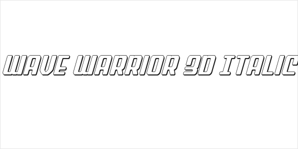 Wave Warrior 3D Italic Logo