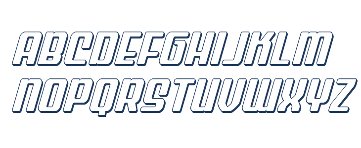 Wave Warrior 3D Italic Lowercase