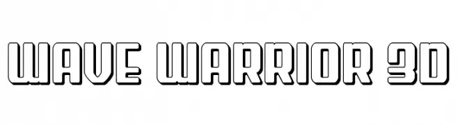 Wave Warrior 3D  フリーフォントのダウンロード