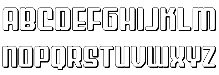 Wave Warrior 3D Font LOWERCASE