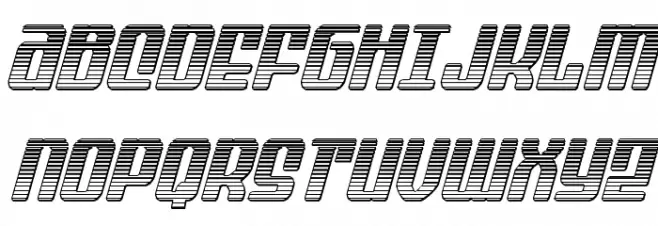 Wave Warrior Chrome Italic Fonte MAIÚSCULAS