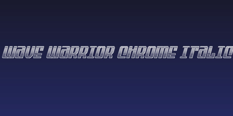 Wave Warrior Chrome Italic Social Header