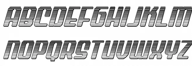 Wave Warrior Chrome Italic फ़ॉन्ट लोअरकेस