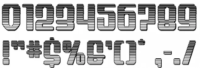 Wave Warrior Chrome Font OTHER CHARS