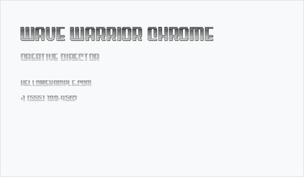 Wave Warrior Chrome Business Card