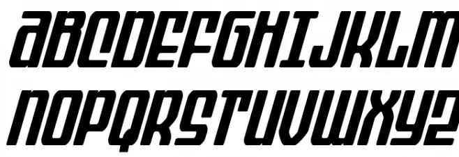 Wave Warrior Condensed Italic Polices MAJUSCULES