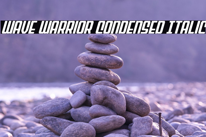 Wave Warrior Condensed Italic Example 1