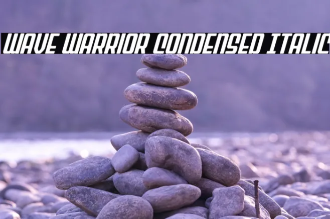 Wave Warrior Condensed Italic Example 1