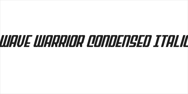 Wave Warrior Condensed Italic Logo