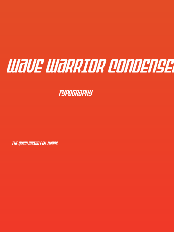 Wave Warrior Condensed Italic Poster
