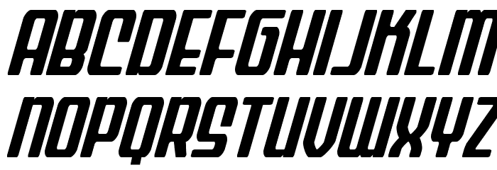 Wave Warrior Condensed Italic Font LOWERCASE