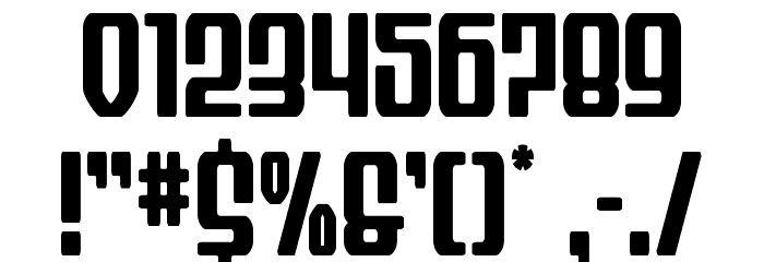 Wave Warrior Condensed Font OTHER CHARS