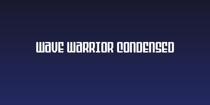 Wave Warrior Condensed Social Header