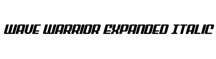 Wave Warrior Expanded Italic  免费字体下载