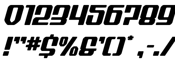 Wave Warrior Expanded Italic Font OTHER CHARS
