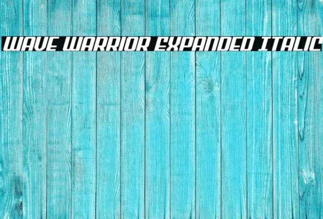 Wave Warrior Expanded Italic Example 2