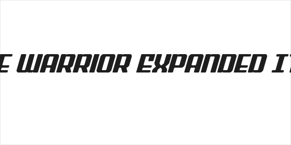 Wave Warrior Expanded Italic Logo