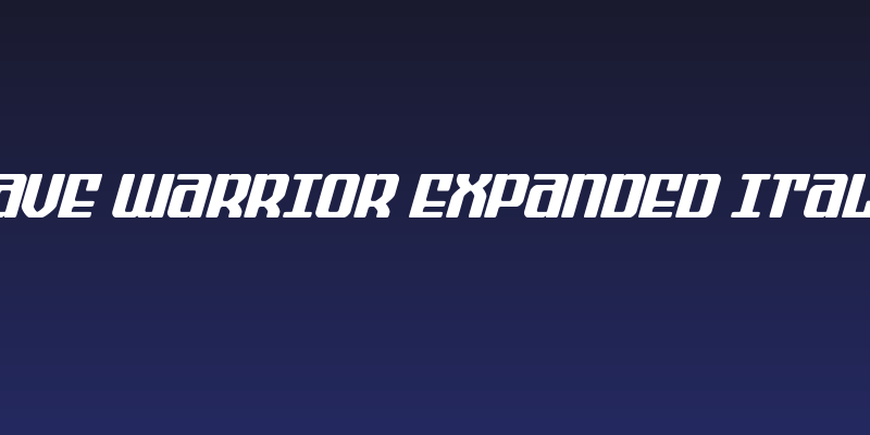 Wave Warrior Expanded Italic Social Header