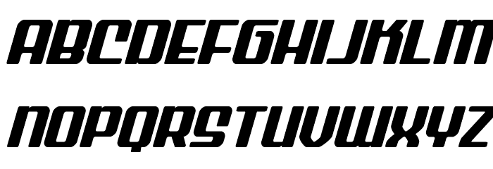 Wave Warrior Expanded Italic Font LOWERCASE