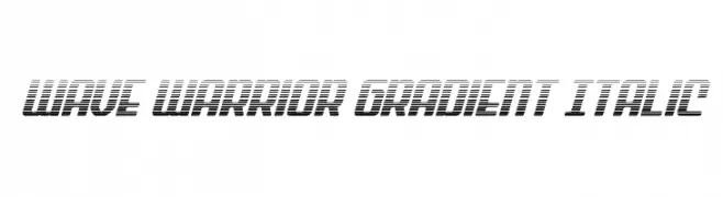 Wave Warrior Gradient Italic  Fuentes Gratis Descargar