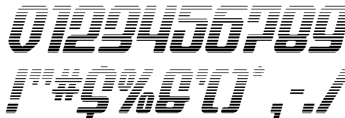 Wave Warrior Gradient Italic Font OTHER CHARS