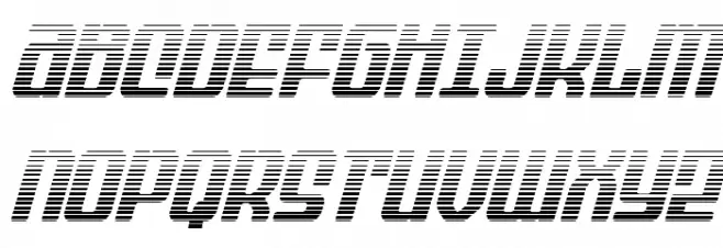 Wave Warrior Gradient Italic Шрифта ВЕРХНИЙ