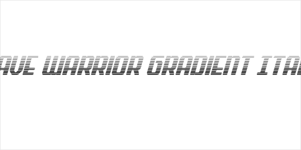Wave Warrior Gradient Italic Logo